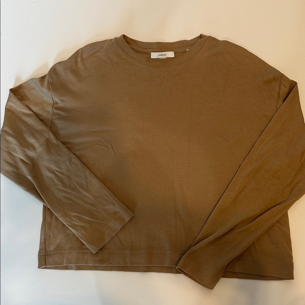 Vince Taupe Long Sleeve Tee